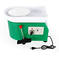 SHIOUCY Ceramics Clay Machine Wheel Diameter 25 cm eléctrica máquina Verde DIY cerámica lanzar Trabajo Clay Shaping Tool